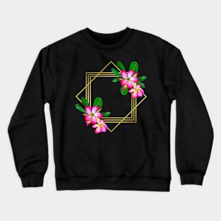 Desertrose drawing with graphik - Flower in Kenya / Africa Crewneck Sweatshirt